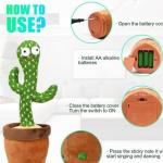 Dancing Cactus Plush Toy For Kids.