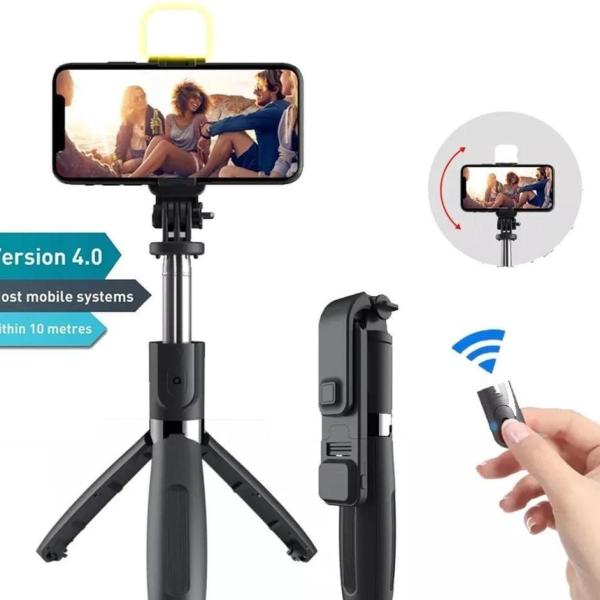 Selfie Stick With LED Light Mini Tripod Stand