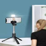 Selfie Stick With LED Light Mini Tripod Stand