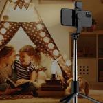 Selfie Stick With LED Light Mini Tripod Stand