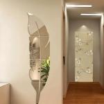 Silver Acrylic Leaf For Wall Decor - Extra Large
