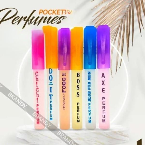 Alcohol-Free Unisex Pocket Perfumes, Pack Of 6