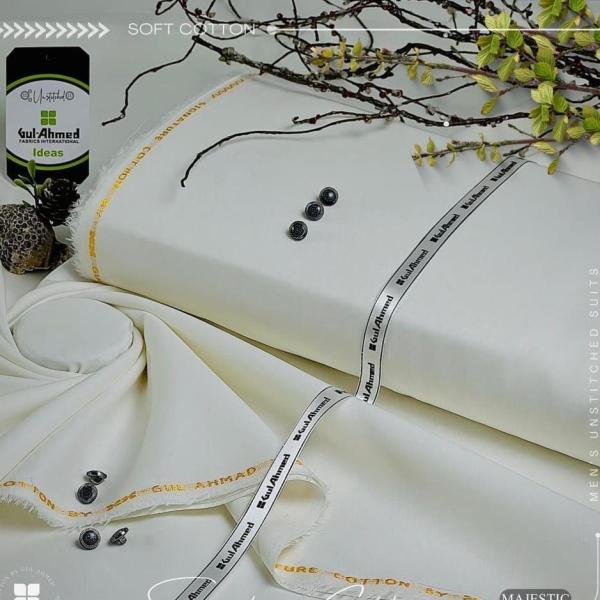 Men’s Unstitched Cotton Plain Suit: Classic Elegance for Summer