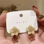 Korean Bloom Flower Earrings For Girls